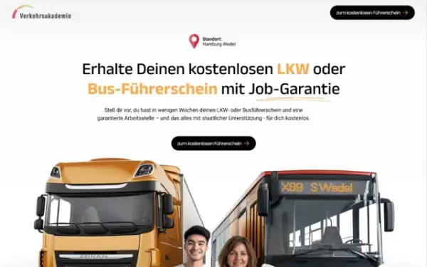 Vorschau einer Fahrschul-Website