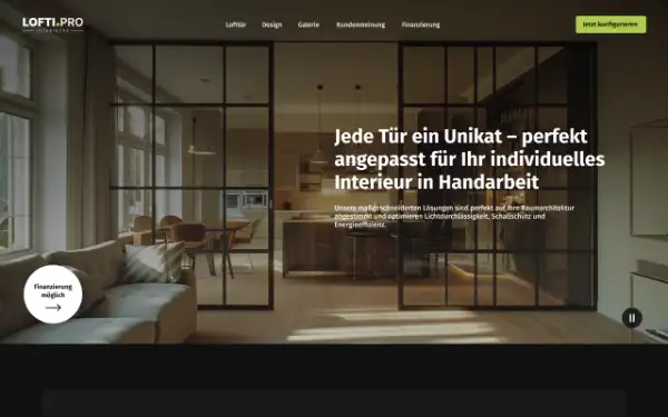 Vorschau einer Handwerker-Website